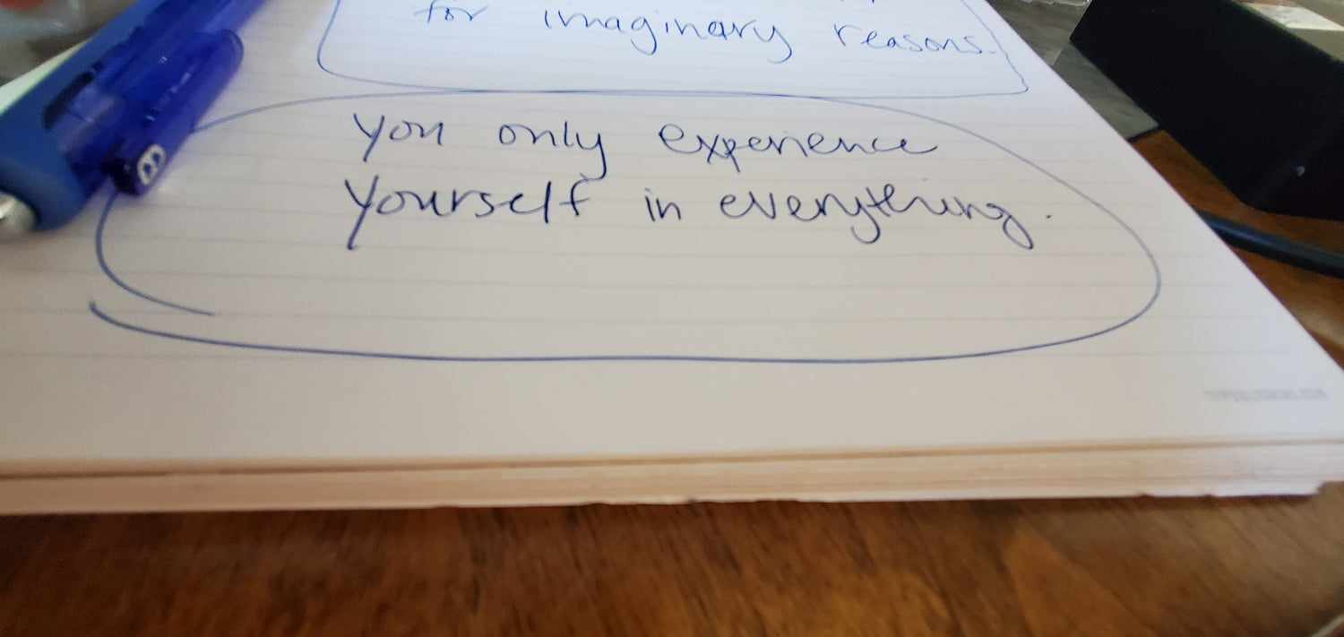 Whiteboard with writing on it, placed on a wooden surface.